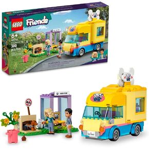 LEGO Friends Dog Rescue Van Building Toy 41741 Mobile Rescue Center Pretend Play Set, Gift Idea for Animal-Loving Kids Girls Boys Age 6+ Featuring Nova and Dr. Marlon Mini-Dolls, Dog Figure, Toy Van