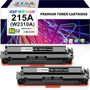 215A Black Toner Cartridge with CHIP Replacement for HP 215A W2310A for HP Color Pro MFP M183fw M182nw M182n M155a M115nw Printer (Black, 2-Pack)