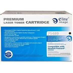 Elite Image Remanufactured HP 55A MICR Toner Cartridge - Black - Laser - 6000 Page - 1 Each