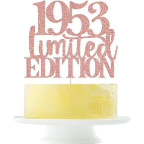 Limited EDITION 1999 cake topper 26th birthday happy birthday cake topper men and women cheer 26 years old handmade rose gold glitter cake decoration (1999)