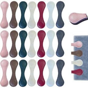 21 Pcs Leather Magnetic Bookmarks for Women for Laser Engraving Blanks Personalized Magnetic Leather Bookmark for Book Lovers Reading Supplies (21)
