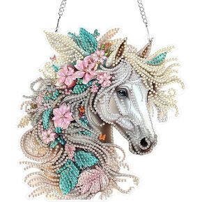 Hanging Diamond Art Kits for Adults Beginners, Chicken Diamond Painting Pendant Kit, DIY Acrylic 5D Special Shaped Crystal Diamond Gem Art Painting Hanging Ornament for Home Wall Decor and Gift