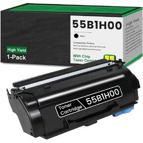 55B1H00 Black High Yield Toner 15,000 Pages Remanufactured 55B1H00 Replacement for Lexmark 55B1H00 Toner for MS331dn MS431dn MS431dw MX331adn MX431adn MX431adw MX432adwe Printer, 1-Pack