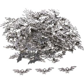 120Pcs Bat Charms Pendants, Antique Silver Plated Bloodsucking Bat Charms Pendants for Jewelry Making, DIY Crafts