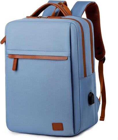 Laptop Backpack,Business Travel Anti Theft Slim Durable Laptops Backpack with USB Charging Port,Water Resistant College Computer Bag for Women & Men Fits 15.6 Inch Laptop and Notebook-Beige in Saudi Arabia