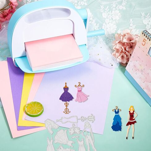 GLOBLELAND Lady Dress Hanger Skirt Cutting Dies for DIY Scrapbooking Metal Princess Dress Die Cuts Embossing Stencils Template for Paper Card Making Decoration Album in Saudi Arabia