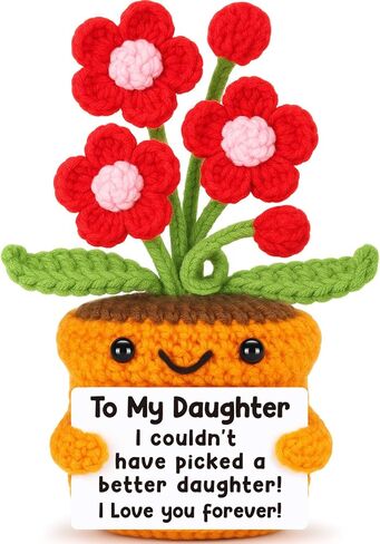 Mimi Gifts Birthday Gift, Birthday Grandparents Day Mimi Gifts for Grandma from Granddaughter Grandson Grandchildren Grandkids Christmas Handmade Crochet Flower I Love You Home Desk Decoration in Saudi Arabia