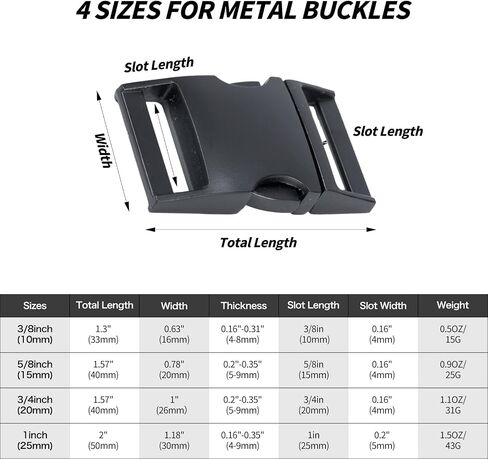 Paracord Bracelet Metal Buckles relects replace backpack 1inch 6 pack headice quick quick side bearn in Kuwait