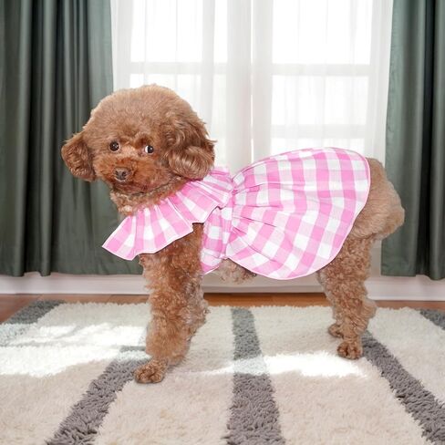 فستان الكلاب ، فساتين صيفية للكلاب مع الدانتيل ، فستان حفلة الكلاب مع مطبوعات جميلة للكلاب الصغيرة (الأزرق البحري ، XL) in Kuwait