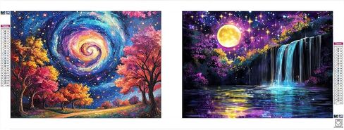 Bimkole Large Diamond Art Kits for Adults Lake, Full Drill 5D DIY Rhinestone Embroidery Set Paint with Diamonds Art Landscape by Number Kits Cross Stitch Home Wall Craft Decoration 31.5x11.81 Inch in Saudi Arabia
