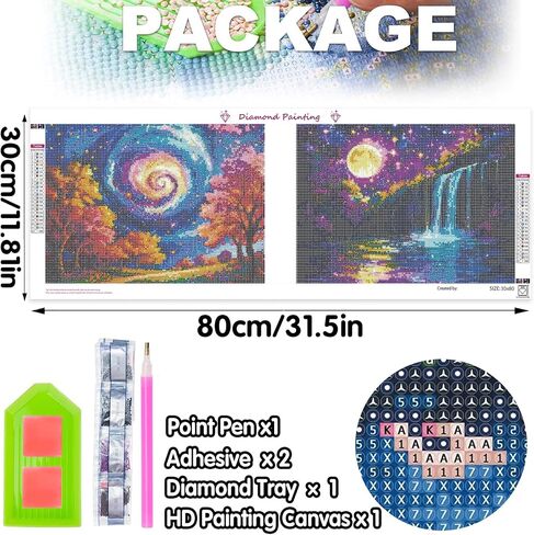 Bimkole Large Diamond Art Kits for Adults Lake, Full Drill 5D DIY Rhinestone Embroidery Set Paint with Diamonds Art Landscape by Number Kits Cross Stitch Home Wall Craft Decoration 31.5x11.81 Inch in Saudi Arabia