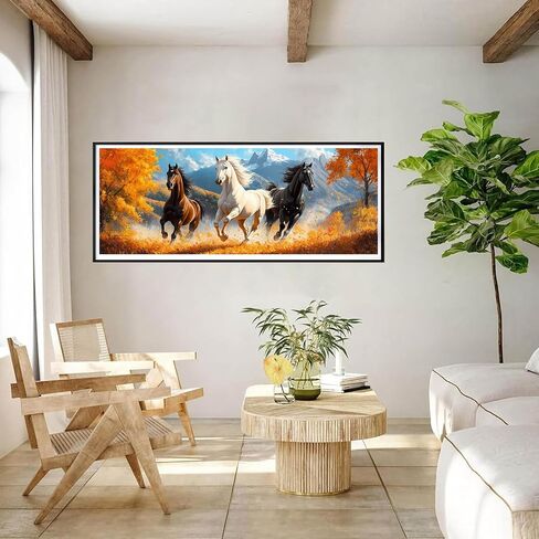 Bimkole Large Diamond Art Kits for Adults Lake, Full Drill 5D DIY Rhinestone Embroidery Set Paint with Diamonds Art Landscape by Number Kits Cross Stitch Home Wall Craft Decoration 31.5x11.81 Inch in Saudi Arabia