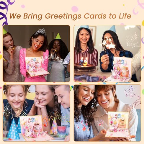 3D Popup Happy Birthday Card | Musical Lights Up Greeting Cards | Blow Out the Candle| Candle Cake Pop Up Card | Plays Happy Birthday Song | Perfect for Women, Men, Kids & Loved Ones in Saudi Arabia