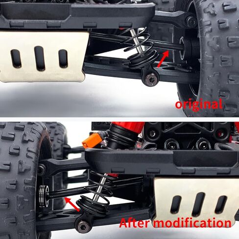 Steel CVD Drive Shaft Front and Rear CVD Driveshaft Wheel Hex Adater Set for Arrma 1/18 Granite Grom Typhon Grom Mega 380 Upgrade Parts (Black) in Saudi Arabia