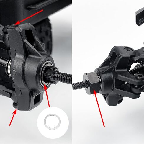 Steel CVD Drive Shaft Front and Rear CVD Driveshaft Wheel Hex Adater Set for Arrma 1/18 Granite Grom Typhon Grom Mega 380 Upgrade Parts (Black) in Saudi Arabia