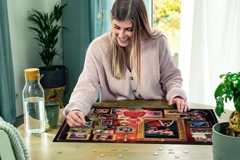 Ravensburger Disney Villainous:Queen of Hearts and Figurine 1000 Piece Jigsaw Puzzle for Adults - 12001111 - Handcrafted Tooling, Made in Germany, Every Piece Fits Together Perfectly in Saudi Arabia