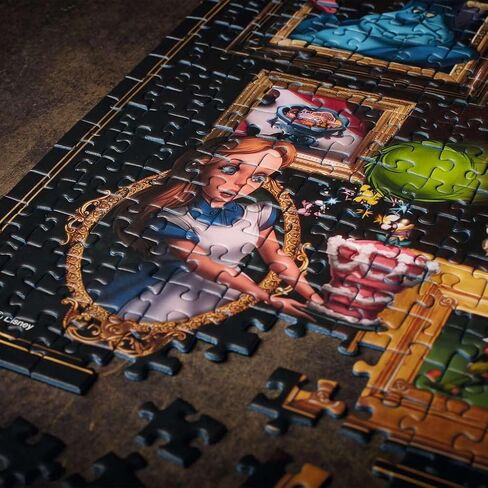 Ravensburger Disney Villainous:Queen of Hearts and Figurine 1000 Piece Jigsaw Puzzle for Adults - 12001111 - Handcrafted Tooling, Made in Germany, Every Piece Fits Together Perfectly in Saudi Arabia