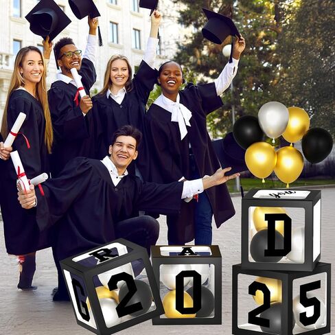 ديكورات التخرج 2025 ، 4 أجهزة كمبيوتر محدودة التخرج صناديق بالون مع رسائل خريج وفخور جدا بك و 20 جهاز كمبيوتر الشخصي ، فئة من 2025 زخارف حفلة غراد لكلية المدرسة الثانوية in Kuwait