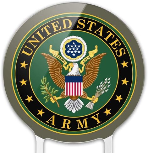 Acrylic U.S. Army United States Army Eagle Logo Cake Topper Party Decoration for Wedding Anniversary Birthday Graduation in Saudi Arabia