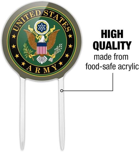 Acrylic U.S. Army United States Army Eagle Logo Cake Topper Party Decoration for Wedding Anniversary Birthday Graduation in Saudi Arabia