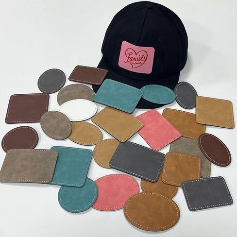 10 Pcs Sublimation Patches Iron on Patches 8 Shapes Leather Hat Patches for Hat Shirt Dress Sweater Jeans Leather Oval 4# in Saudi Arabia