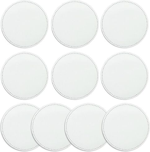 10 Pcs Sublimation Patches Iron on Patches 8 Shapes Leather Hat Patches for Hat Shirt Dress Sweater Jeans Leather Oval 4# in Saudi Arabia