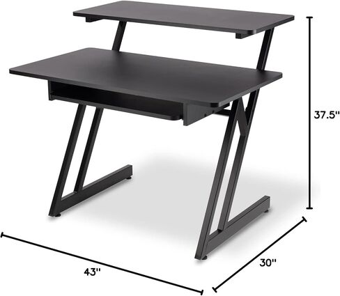 On-Stage WS7500 Series Wood Studio Workstation - Black in Saudi Arabia
