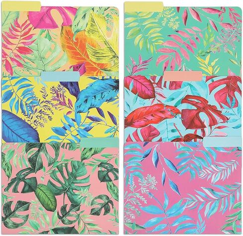 مجلدات ملفات مزخرفة من Paper Junkie Pink Flamingo، علامة تبويب 1/3 قطع، حجم الحروف، ملونة بلمسات من رقائق الذهب (12 حزمة) in Kuwait