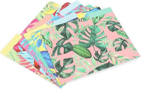 مجلدات ملفات مزخرفة من Paper Junkie Pink Flamingo، علامة تبويب 1/3 قطع، حجم الحروف، ملونة بلمسات من رقائق الذهب (12 حزمة) in Kuwait