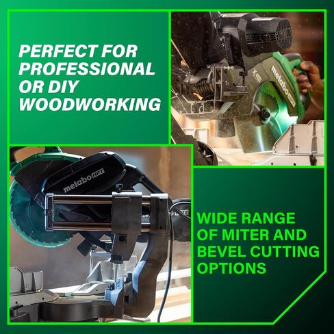 Metabo HPT 12-Inch Sliding Miter Saw, Dual Bevel, Xact Cut Shadow Line, 5-Year Warranty, C12RSH3 in Saudi Arabia