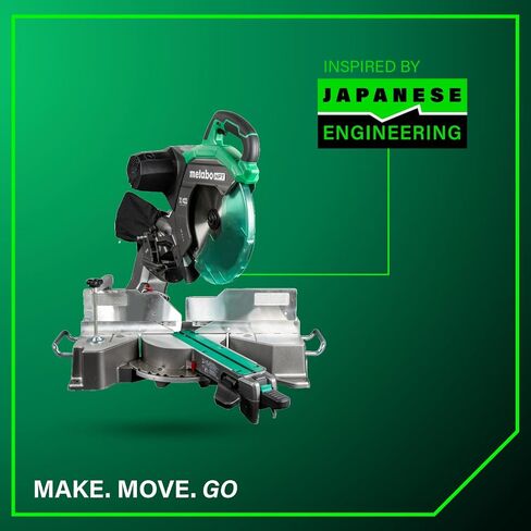 Metabo HPT 12-Inch Sliding Miter Saw, Dual Bevel, Xact Cut Shadow Line, 5-Year Warranty, C12RSH3 in Saudi Arabia