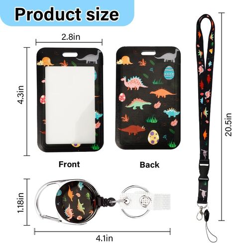 Lanyards for Id Badges,Badge Holder Retractable Clip with Lanyard for Keys and Badge Reel,Cute Breakaway Lanyard Badge Holder Heavy Duty,Be Kind Badge Reel Name Badge Holders,Rainbow Teacher Lanyard in Kuwait