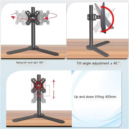 24-27-30-32-inch Large Screen Monitor Thickened Base Desktop Hanger Adjustable Lifting and Rotating(White) in Saudi Arabia