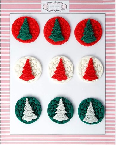 Confect Christmas Candy Canes Red & Green pack of 12 | Edible Edible Christmas cake topper | Cake decoration supplies | Xmas Holiday Toppings for Cupcakes, Cookies and Desserts CC 25 in Saudi Arabia