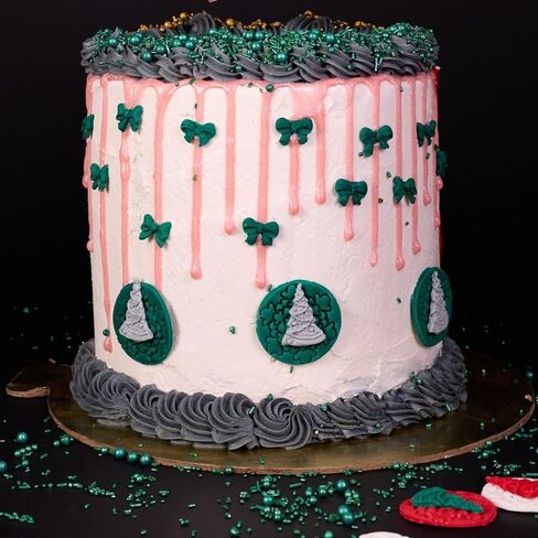 Confect Christmas Candy Canes Red & Green pack of 12 | Edible Edible Christmas cake topper | Cake decoration supplies | Xmas Holiday Toppings for Cupcakes, Cookies and Desserts CC 25 in Saudi Arabia