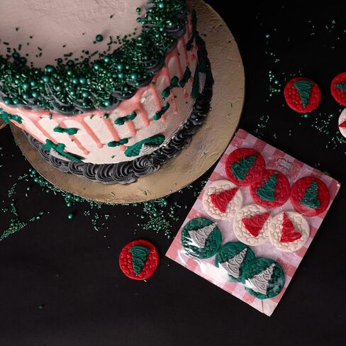 Confect Christmas Candy Canes Red & Green pack of 12 | Edible Edible Christmas cake topper | Cake decoration supplies | Xmas Holiday Toppings for Cupcakes, Cookies and Desserts CC 25 in Saudi Arabia