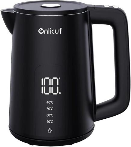 Temperature Control Electric Kettle, Long-term Keep Warm 304 SS Interior 1.7 L Electric Tea Kettle & Hot Water Boiler with Real Time Display,Auto-Off & Boil-Dry Protection, BPA Free in Saudi Arabia