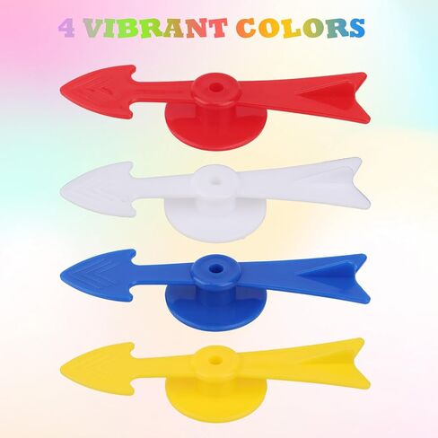 12PCS Arrow Game Spinners ، Spints Placium Planch على شكل V Game Spinners قطع بديلة لألعاب الطاولة ، مشاريع DIY ألعاب الطاولة (Cyan ، Blue ، Red ، White) in Saudi Arabia