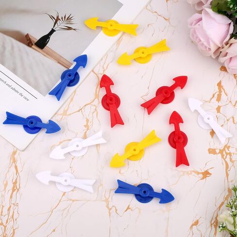 12PCS Arrow Game Spinners ، Spints Placium Planch على شكل V Game Spinners قطع بديلة لألعاب الطاولة ، مشاريع DIY ألعاب الطاولة (Cyan ، Blue ، Red ، White) in Saudi Arabia