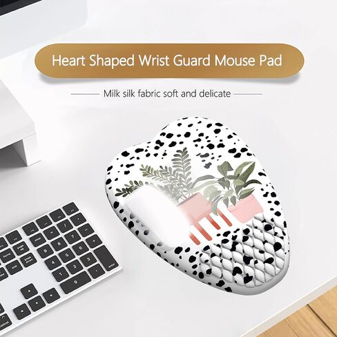 Red Mushroom Wrist Rest for Mouse Pad with Heart-Shaped Design Yellow Cute Frog and Snail Mousepad Ergonomic Gaming Mouse Pads with Wrist Support, Quality Milk Silk Fabric＆Anti-Slip PU Base in Kuwait