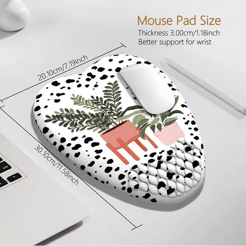 Red Mushroom Wrist Rest for Mouse Pad with Heart-Shaped Design Yellow Cute Frog and Snail Mousepad Ergonomic Gaming Mouse Pads with Wrist Support, Quality Milk Silk Fabric＆Anti-Slip PU Base in Kuwait