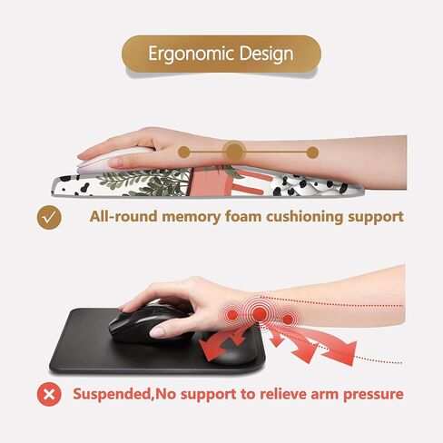Red Mushroom Wrist Rest for Mouse Pad with Heart-Shaped Design Yellow Cute Frog and Snail Mousepad Ergonomic Gaming Mouse Pads with Wrist Support, Quality Milk Silk Fabric＆Anti-Slip PU Base in Kuwait