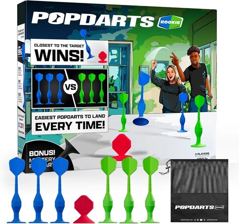 Popdarts Game Rookie Pack – Beginner-Friendly Suction Cup Dart Game for Kids, Families, and New Players | Indoor & Outdoor Target Toss Game | Fast Setup, Durable, Simple Rules, and Fun for All Ages! in Kuwait