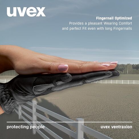 قفازات ركوب الخيل Uvex قابلة للتمدد وقابلة للتنفس (غربية/إنجليزية) للنساء والرجال، فينتراكسيون in Kuwait
