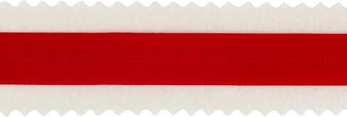MEEDEE Christmas Felt Ribbon 2.5 Inch Wired, 10 Yards White With Red Velvet Middle Rickrack Cutout for Tree Decoration, Topper Bow, Garland in Saudi Arabia