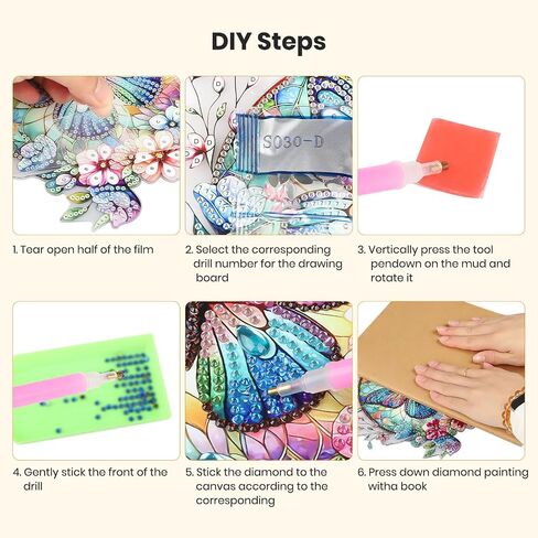 Hanging Diamond Art Kits for Adults Beginners, Chicken Diamond Painting Pendant Kit, DIY Acrylic 5D Special Shaped Crystal Diamond Gem Art Painting Hanging Ornament for Home Wall Decor and Gift in Saudi Arabia