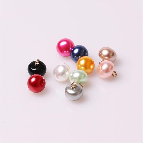 8 Pcs 10mm Pearl Mushroom Buttons Exquisite Sliver Grey Resin Sewing Buttons DIY Knitted Coat Dress Shawl Accessories for Women Girls in Saudi Arabia