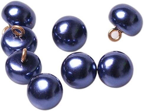 8 Pcs 10mm Pearl Mushroom Buttons Exquisite Sliver Grey Resin Sewing Buttons DIY Knitted Coat Dress Shawl Accessories for Women Girls in Saudi Arabia