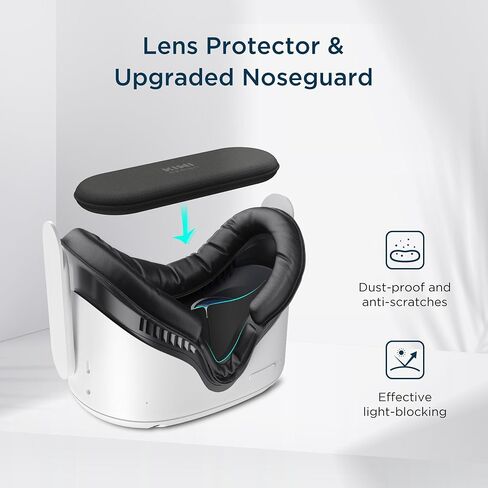 KIWI design Comfort Face Cushion Pad Compatible with Quest 2 Accessories, Breathable Facial Interface and Glasses Spacer in Saudi Arabia