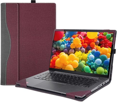 Laptop Case Cover for 16 inch Lenovo ThinkPad P1 Gen6 Gen5 Gen4，Detachable PU Leather Notebook PC Sleeve Protective Bag with Pen Holder (Burgundy) in Saudi Arabia
